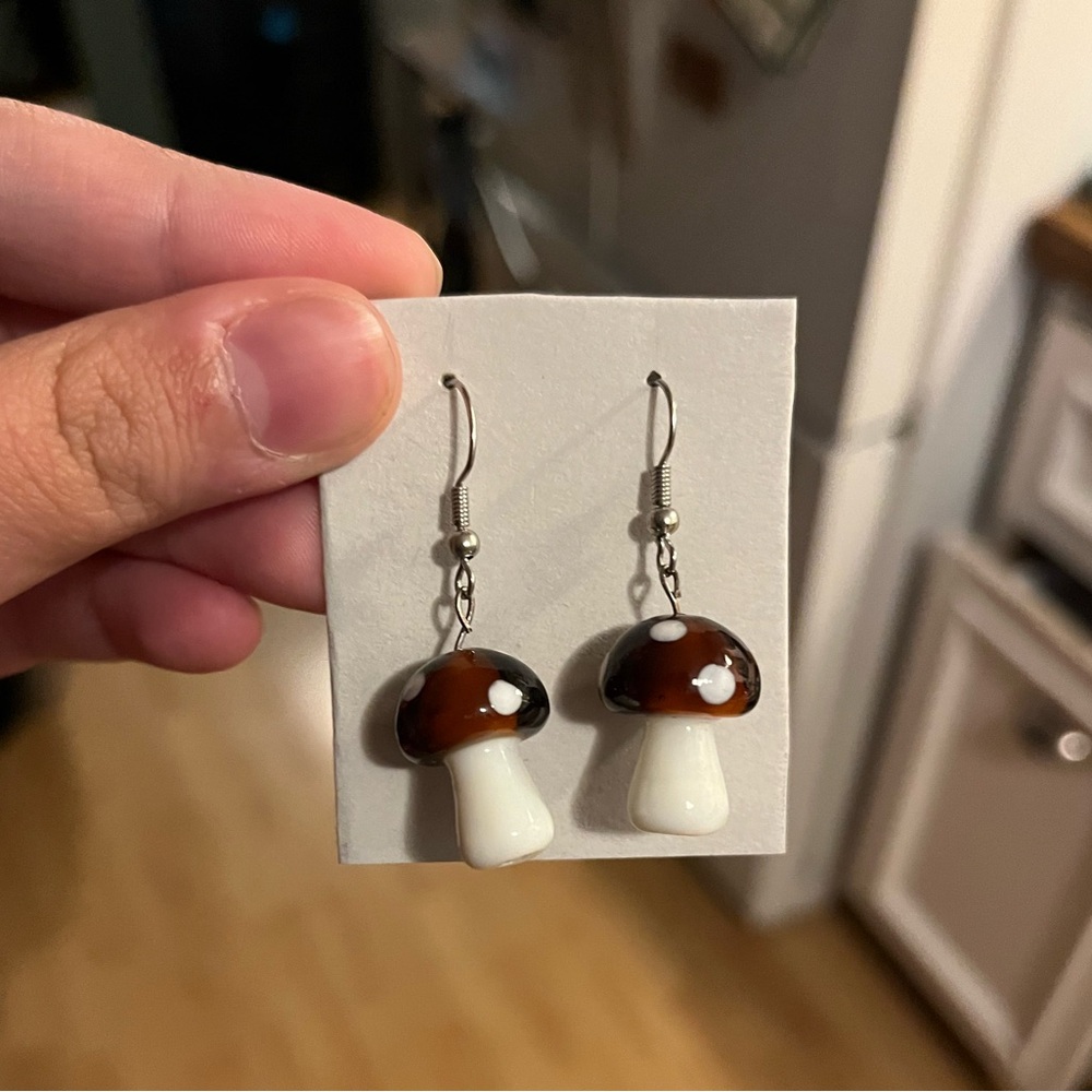 Mushroom earrings